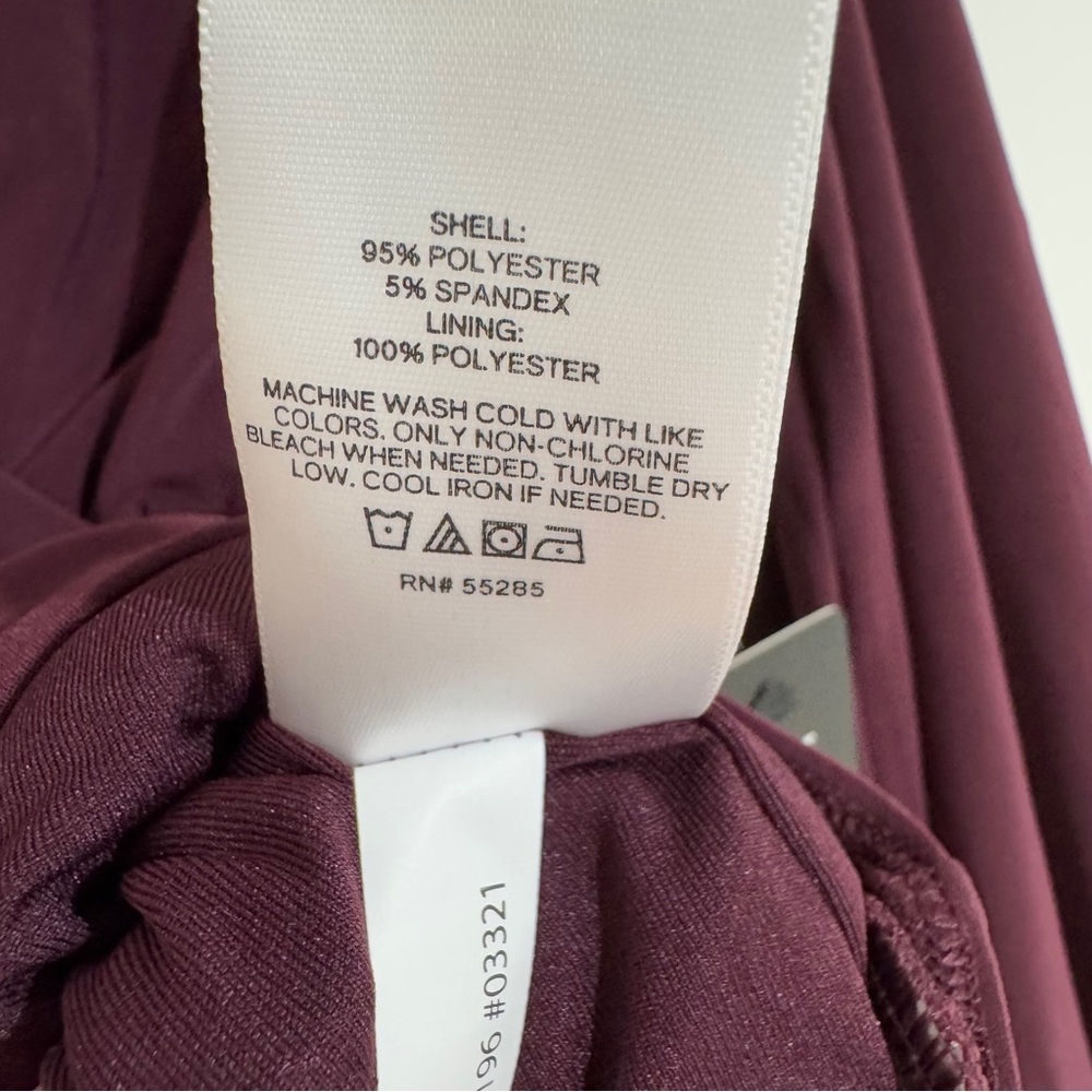Express Long Sleeve Draped Surplice Bodysuit Burgundy Wine Size‎ XS NWT - Picture 4 of 6